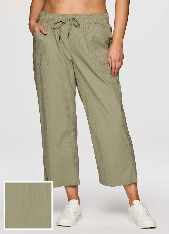 High-Waisted Yoga Pants for Support -Plus Birdie Textured Ankle Pant