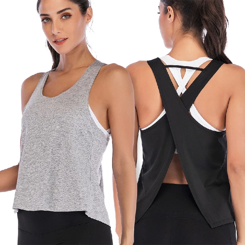 Stylish Yoga Tops for Workout Wear -Plus Size Women Yoga Top Sports Shirt Sleeveless Back Cross Yoga Tank Tops Gym Sport Fitness Vest Crop Top Women Yoga Shirt Stylish Yoga Tops for Workout Wear -Plus Size Women Yoga Top Sports Shirt Sleeveless Back Cross Yoga Tank Tops Gym Sport Fitness Vest Crop Top Women Yoga Shirt