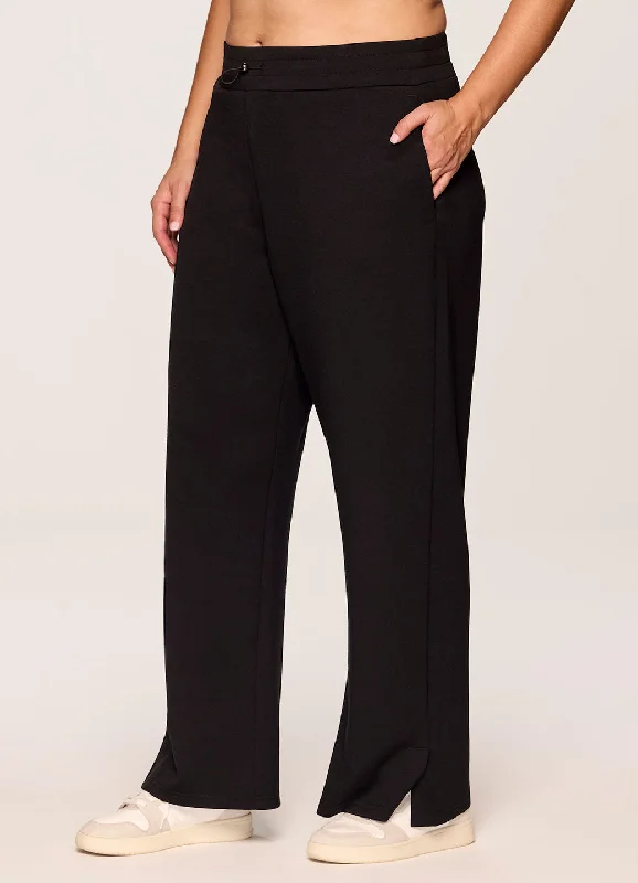 Stylish Leggings for Yoga and Gym -Plus Solace Scuba Wide Leg Pant