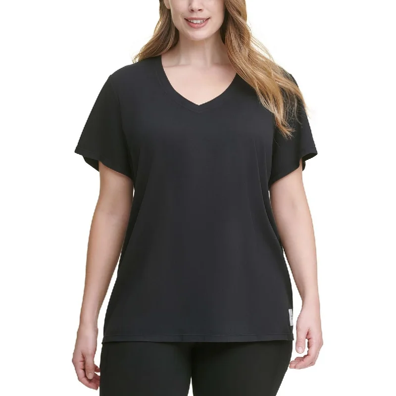 Yoga Tops for Core Flexibility -Plus Womens Cotton Activewear Pullover Top