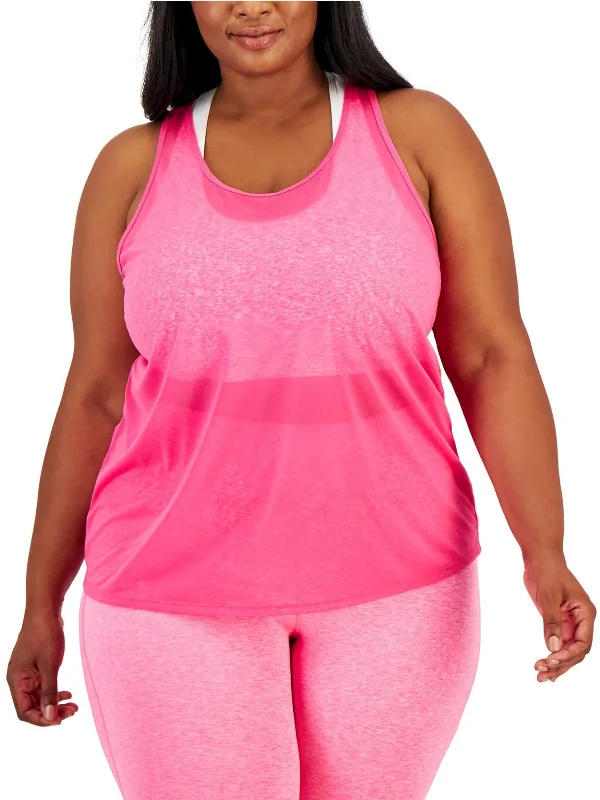 High-Waisted Yoga Tops for Support and Comfort -Plus Womens Fitness Sport Tank Top