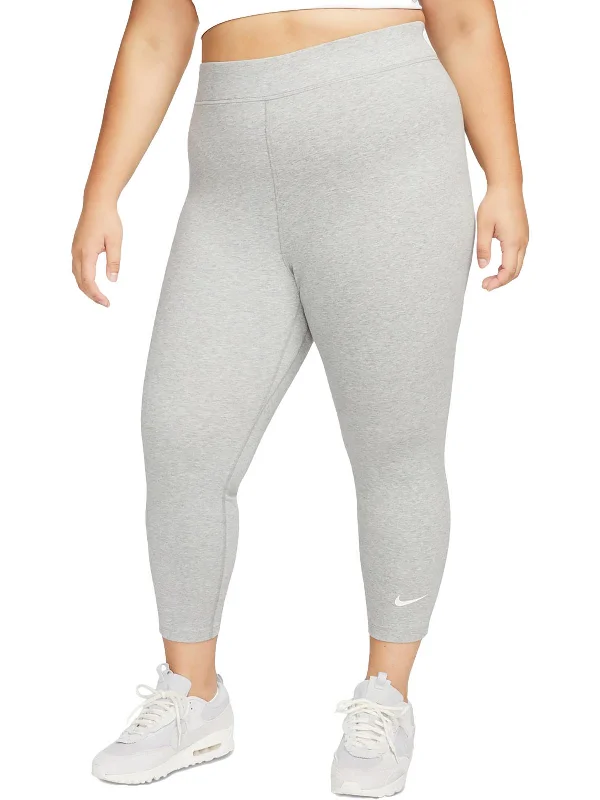 Breathable Yoga Shorts for Hot Weather -Plus Womens Knit Stretch Athletic Leggings