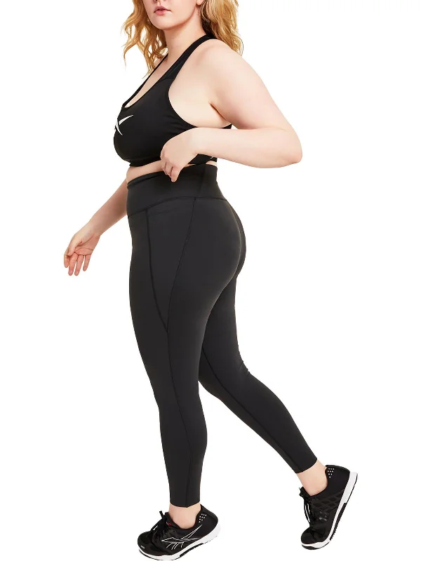 Performance Yoga Shorts with Support -Plus Womens Training Yoga Athletic Leggings