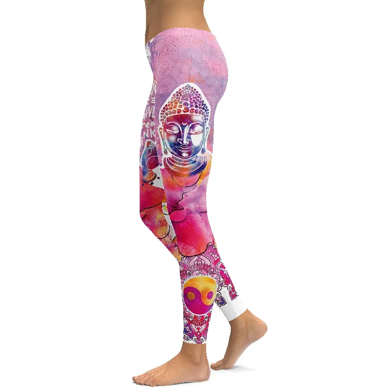 Flattering Yoga Pants for Women -Positive Thoughts Only Leggings