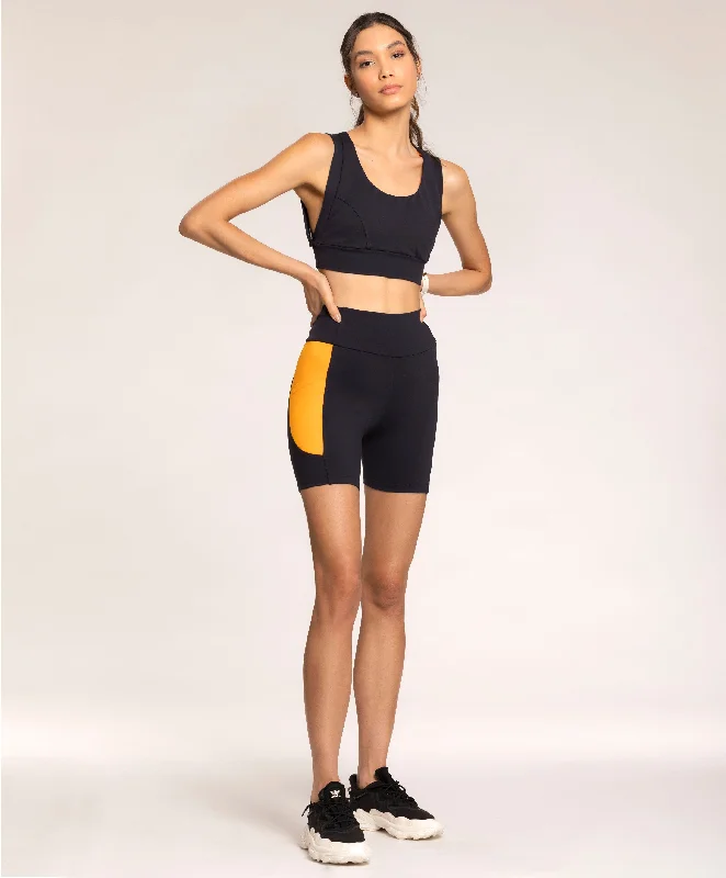 Yoga Tops for Warm Yoga Classes -Power Top RioHug™ Neon Black