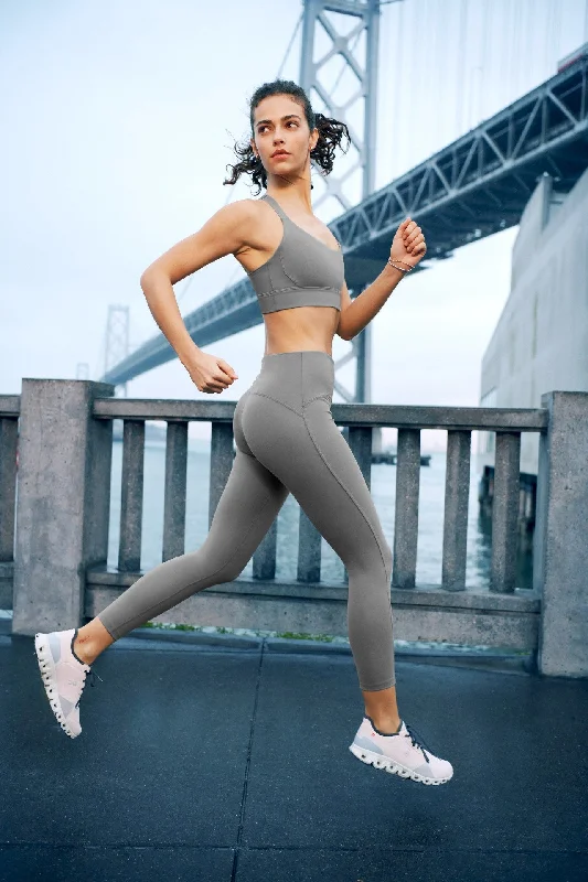 Yoga Shorts for Deep Stretch and Recovery -Powerbeyond Strive Midi Leggings - Iron Gray Yoga Shorts for Deep Stretch and Recovery -Powerbeyond Strive Midi Leggings - Iron Gray