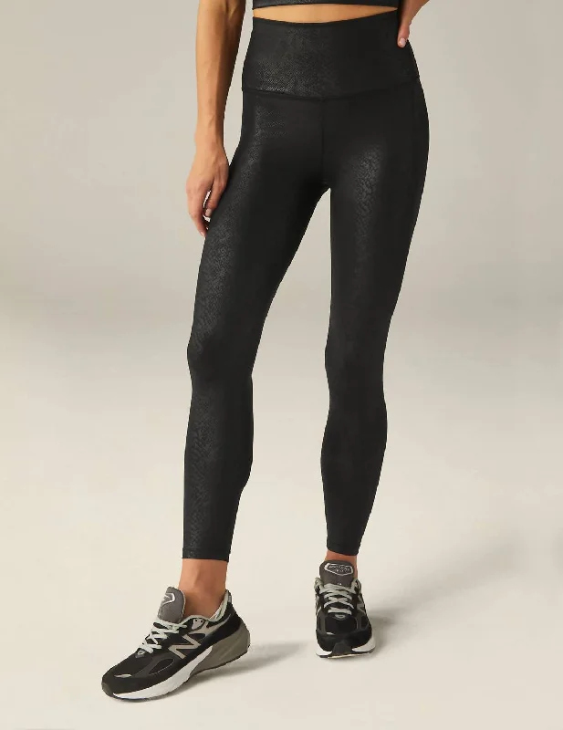 Yoga Shorts for Women’s Training -Powershine High Waisted Midi Legging In Viper Black Yoga Shorts for Women’s Training -Powershine High Waisted Midi Legging In Viper Black