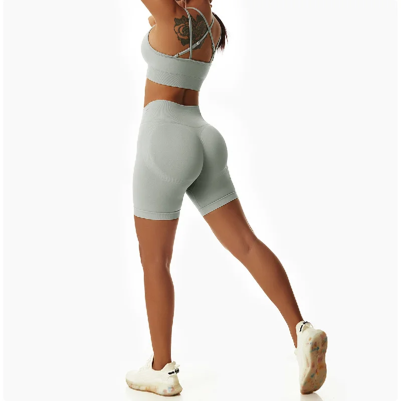 Yoga Shorts for Relaxing and Stretching -Pretty Seamless Short (8 inches)