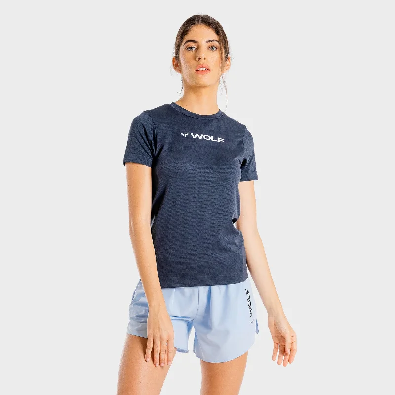 Fitted Yoga Tops for Yoga Class -Primal Tee - Navy
