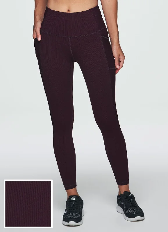 Yoga Pants for Intense Movement -Prime Ribbed Pocket Legging