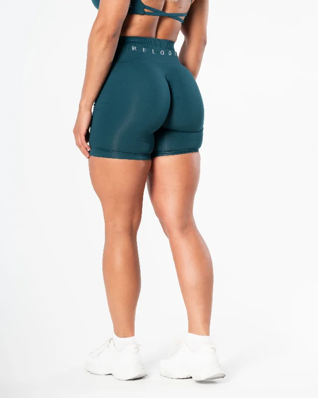 Yoga Shorts for Women's Training -Prime Scrunch Shorts - Teal Green