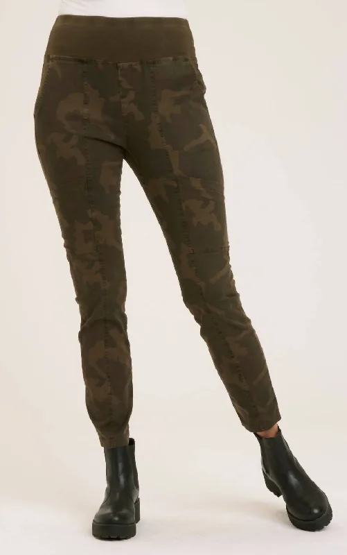 Yoga Shorts for Hot Weather Workouts -Printed Cascade Legging In Boxwood Pigment--Camo Yoga Shorts for Hot Weather Workouts -Printed Cascade Legging In Boxwood Pigment--Camo