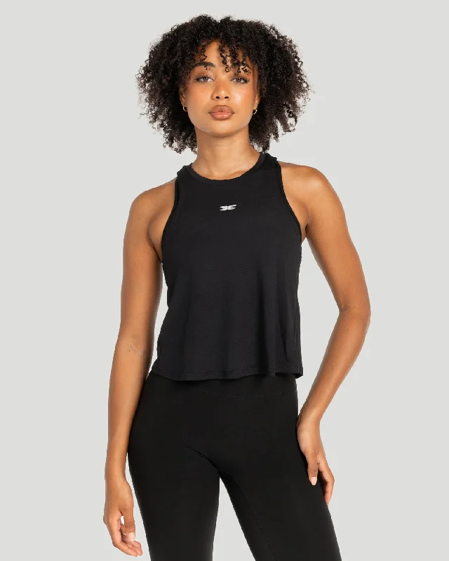Yoga Tops for Deep Flexibility Training -ProLite Split Tank - Black