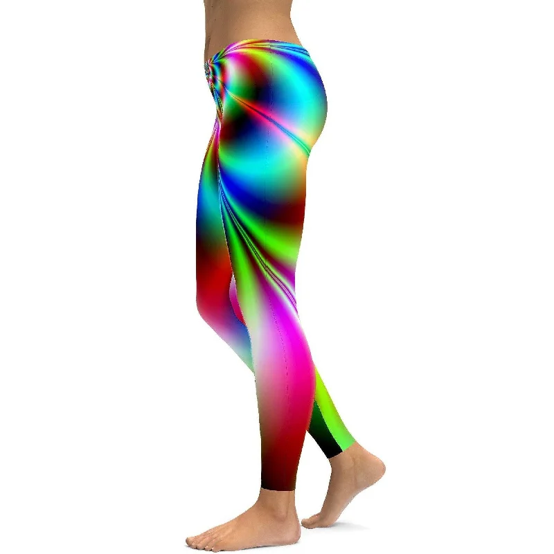 Premium Yoga Pants for Practice -Psychedelic Neon Leggings