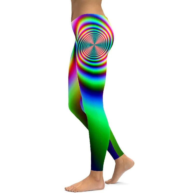 Flexible Yoga Pants for Women -Psychedelic Swirl Leggings