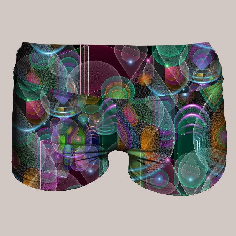 Yoga Shorts for Movement and Stretch -Psychedelic Yoga Shorts (UV/RGB, Eco-Friendly) | BUBBLEDROP Yoga Shorts for Movement and Stretch -Psychedelic Yoga Shorts (UV/RGB, Eco-Friendly) | BUBBLEDROP