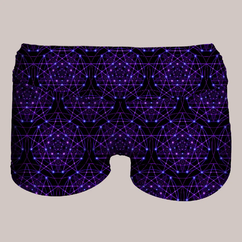 Yoga Shorts for Power Yoga -Psychedelic Yoga Shorts (UV/RGB, Eco-Friendly) | ENCHANT TRANCE Yoga Shorts for Power Yoga -Psychedelic Yoga Shorts (UV/RGB, Eco-Friendly) | ENCHANT TRANCE