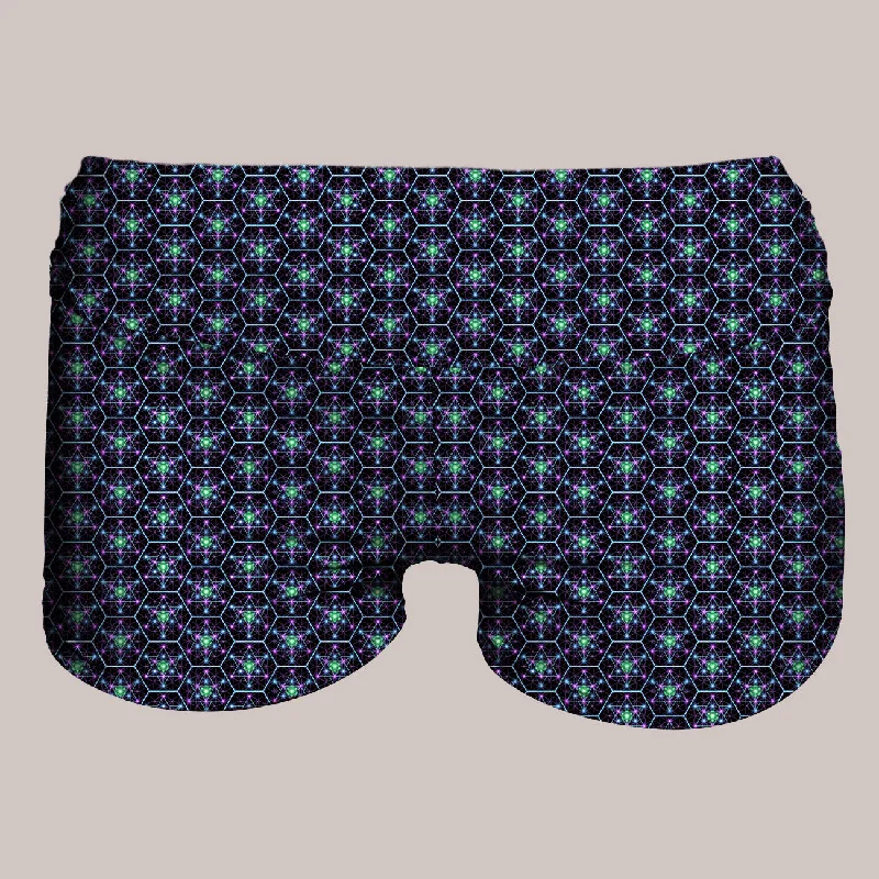 Yoga Shorts for Strength and Flexibility -Psychedelic Yoga Shorts (UV/RGB, Eco-Friendly) | TETRA EQ Yoga Shorts for Strength and Flexibility -Psychedelic Yoga Shorts (UV/RGB, Eco-Friendly) | TETRA EQ
