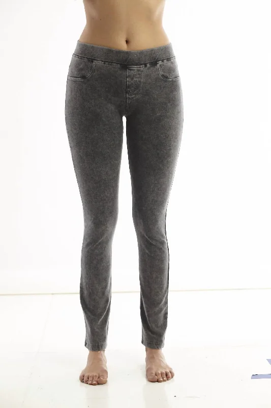 Women's Yoga Shorts for Flexibility -Pull-On Jeggings In Denim