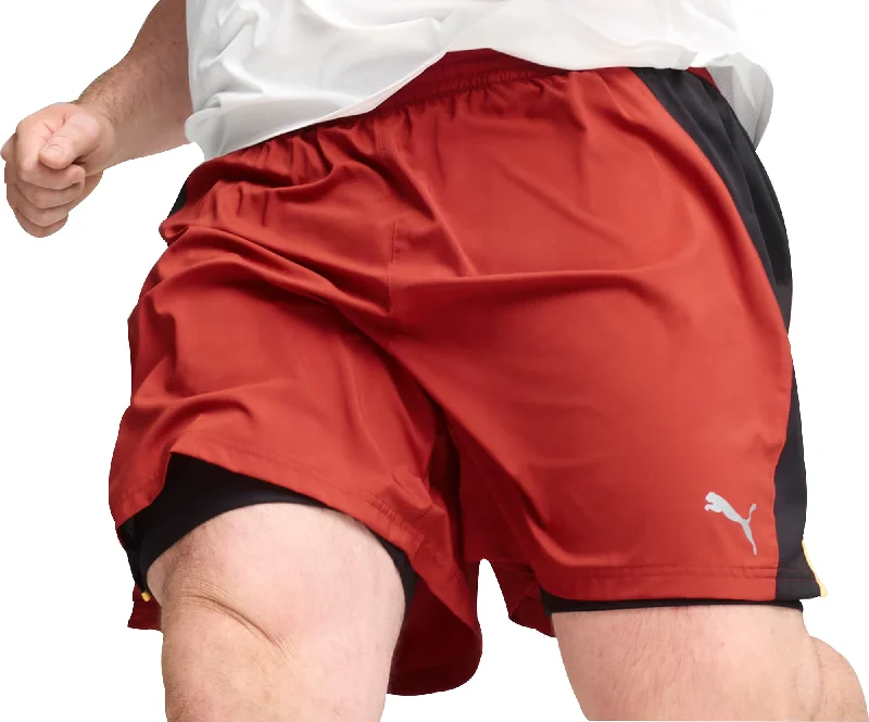 Yoga Shorts for Women with Comfort Fit -Puma Favourite Velocity 2 In 1 Mens Running Shorts - Red Yoga Shorts for Women with Comfort Fit -Puma Favourite Velocity 2 In 1 Mens Running Shorts - Red