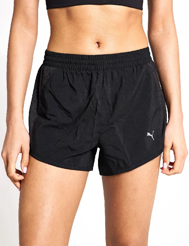 Yoga Shorts for Hot Yoga Classes -Run Favourite Velocity 3" Running Shorts - Black