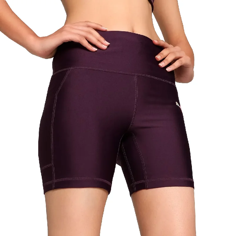 Yoga Shorts for Deep Stretch and Poses -Puma Run Ultraform 6 Inch Womens Short Running Tights - Purple Yoga Shorts for Deep Stretch and Poses -Puma Run Ultraform 6 Inch Womens Short Running Tights - Purple