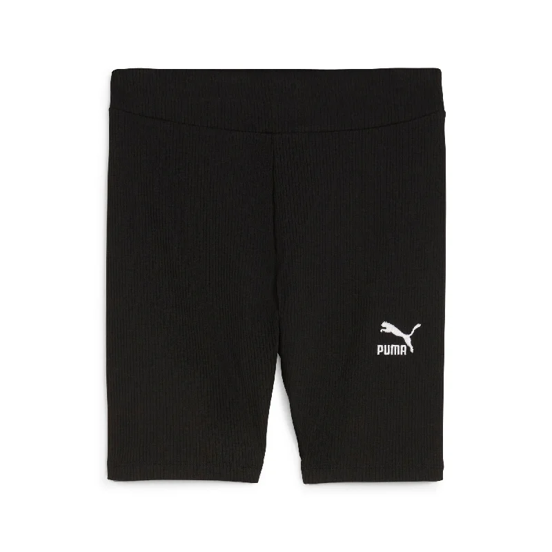 Yoga Shorts for Recovery -PUMA Women's CLASSICS Ribbed Short Tights
