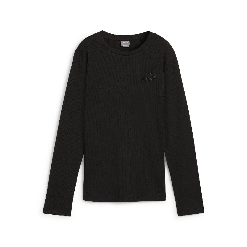 Active Yoga Tops for Intense Workouts -PUMA Women's ESS ELEVATED Long Sleeve Top