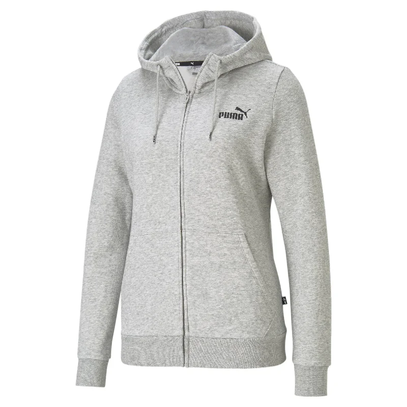 Yoga Shorts for Body Confidence -PUMA Women's Essentials Full-Zip Hoodie