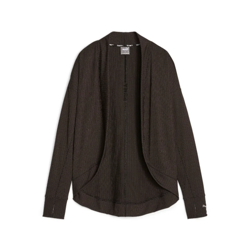 Yoga Shorts for Comfortable Poses -PUMA Women's Studio Unwind Long Training Cardigan