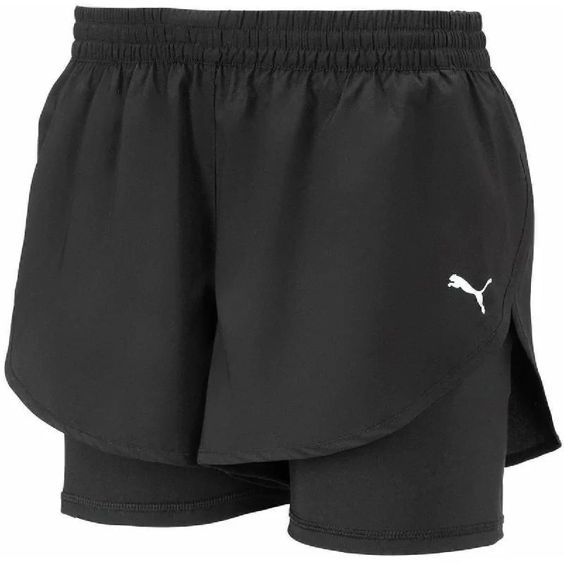 Yoga Shorts for Running and Yoga Practice -Puma Woven 2 In 1 Womens Running Shorts - Black Yoga Shorts for Running and Yoga Practice -Puma Woven 2 In 1 Womens Running Shorts - Black