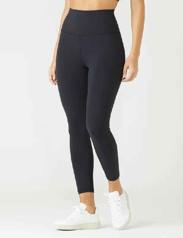 Yoga Pants for Deep Poses -High Waist Pure 7/8 Legging: Black