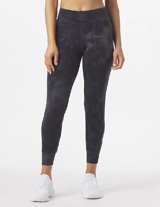 Soft Yoga Pants for Every Day -Pure Jogger: Black Tie-Dye