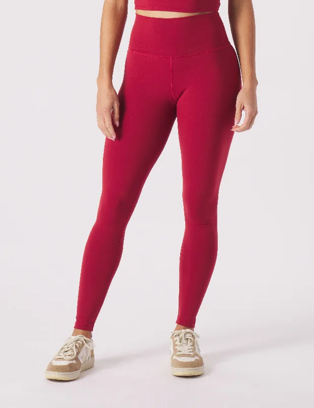 Yoga Pants for Maximum Flexibility -High Waist Pure Legging: Cardinal