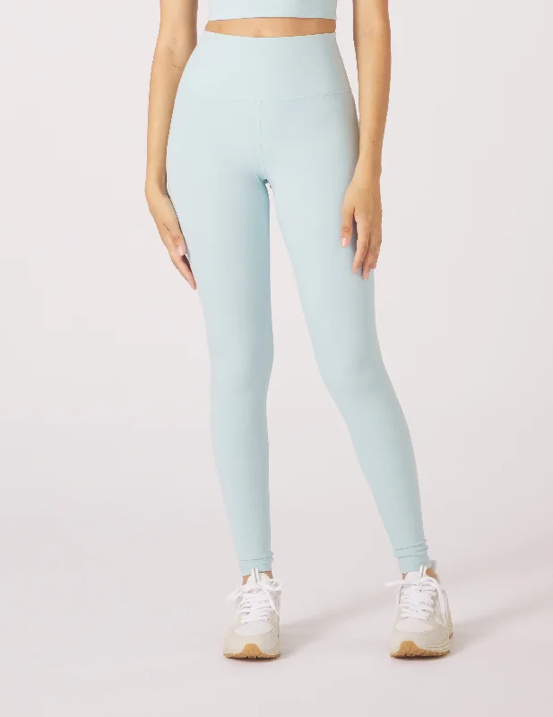 Yoga Pants with Seamless Waistband -High Waist Pure Legging: Hydrangea