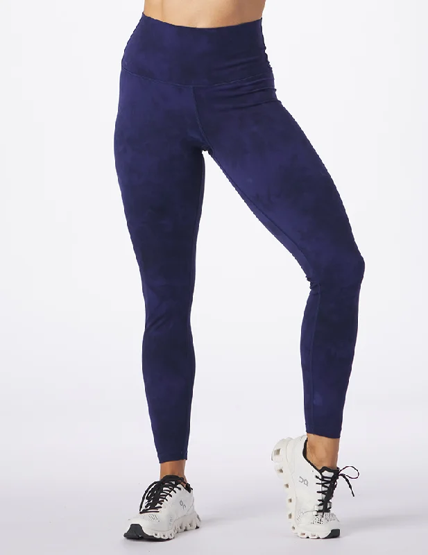 Soft, Stretchable Yoga Pants for Women -High Waist Pure Legging: Indigo Tie-Dye