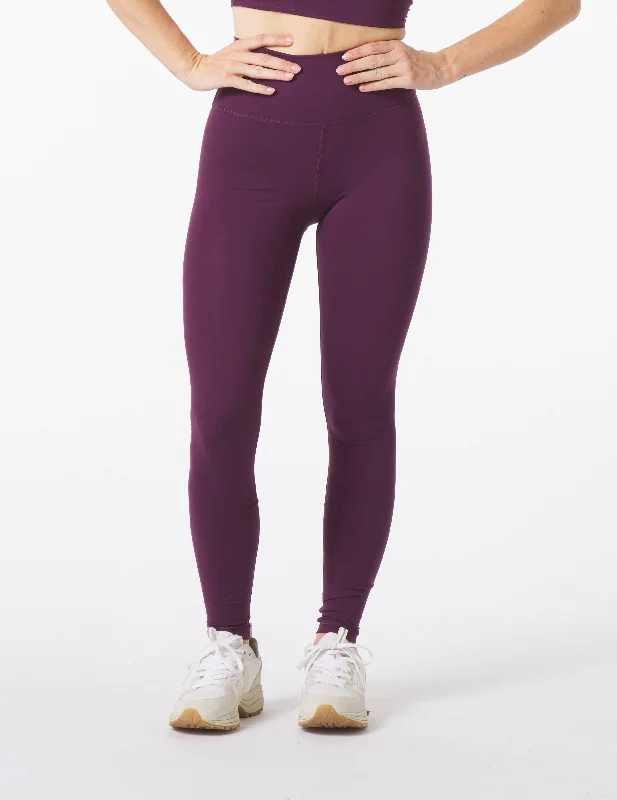 High-Waisted Yoga Pants for Core Support -Pure Legging: Mulberry