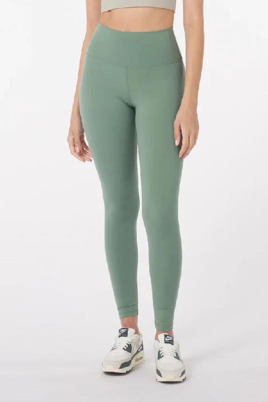 Yoga Shorts for Pilates and Core Strength -High Waist Pure Leggings - Sage