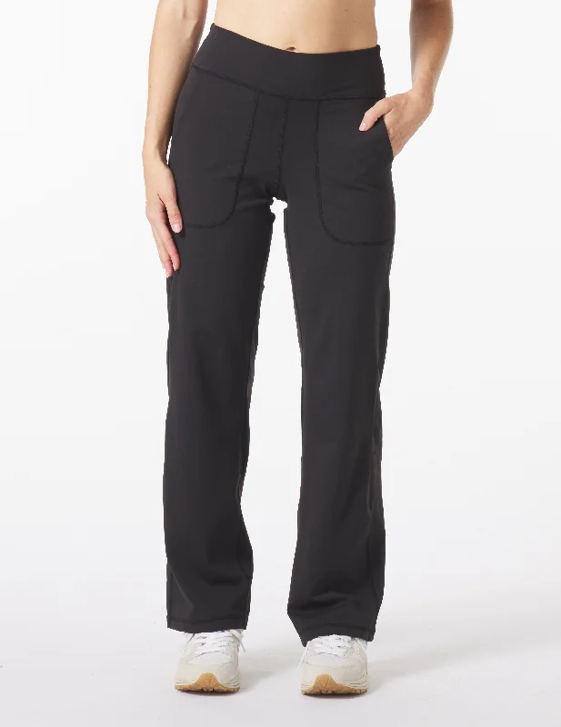 Premium Yoga Pants for Flexibility -Pure Straight Leg: Black