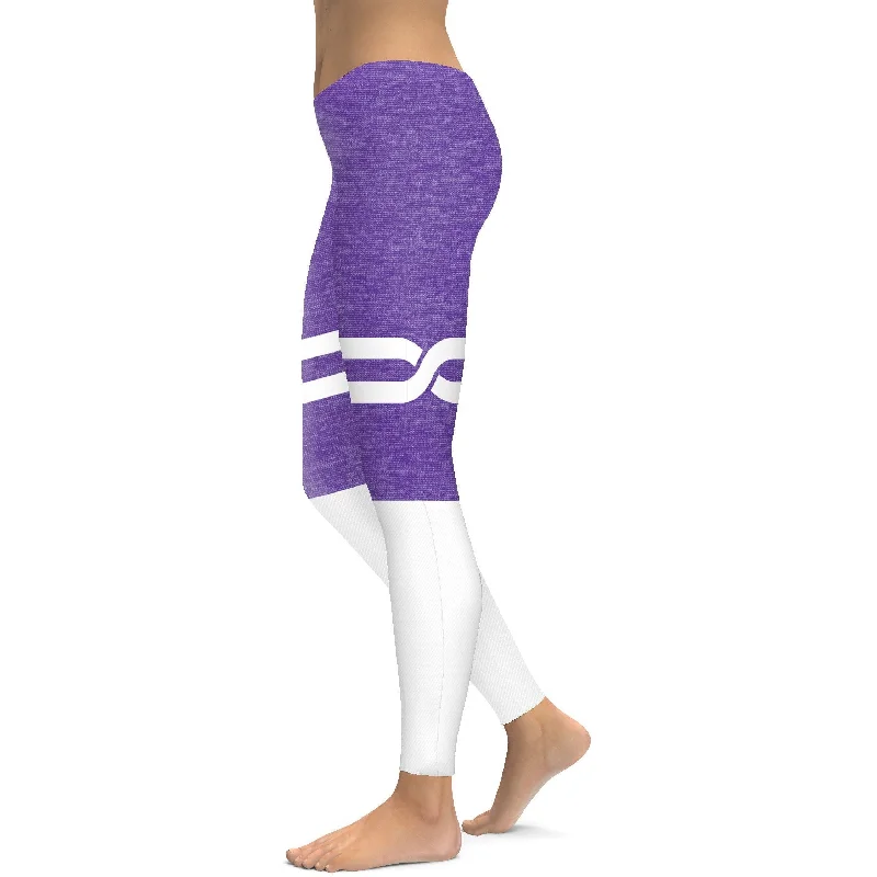 Comfortable, Stylish Yoga Pants -Purple and White Infinity Leggings