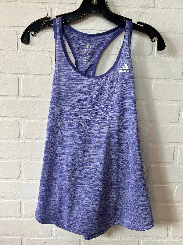 Soft Yoga Tops for Relaxation and Practice -Purple Athletic Tank Top Adidas, Size M