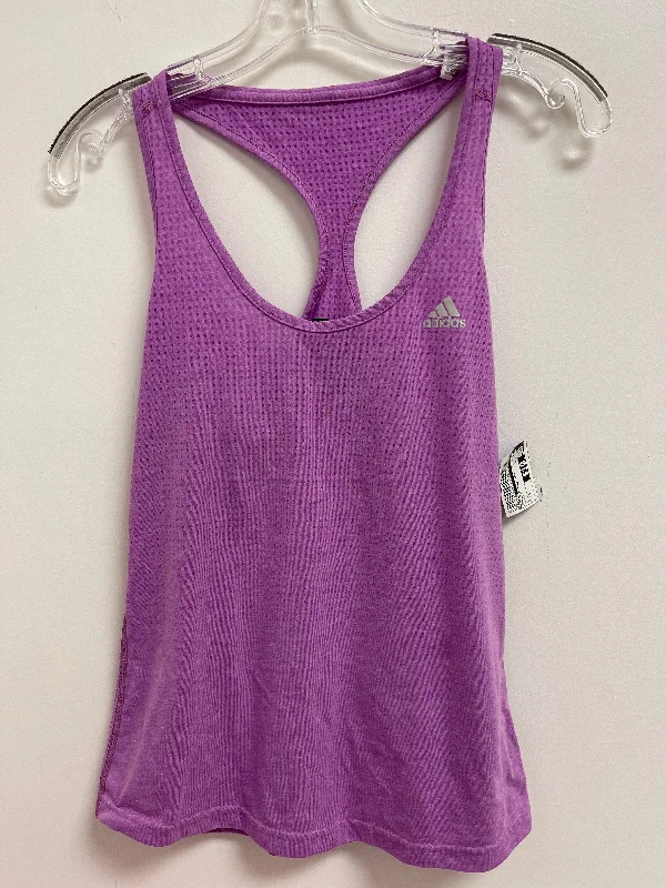 Yoga Tops for Gym and Yoga Practice -Purple Athletic Tank Top Adidas, Size S