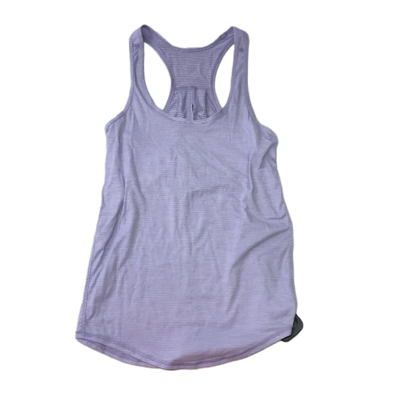 Women's Yoga Tops with High Stretch for Flexibility -Purple  Athletic Tank Top By Lululemon  Size: S