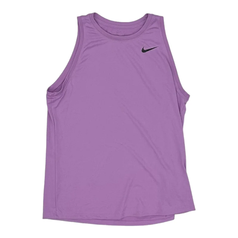 Zip-Up Yoga Tops for Women -PURPLE ATHLETIC TANK TOP by NIKE APPAREL Size:M