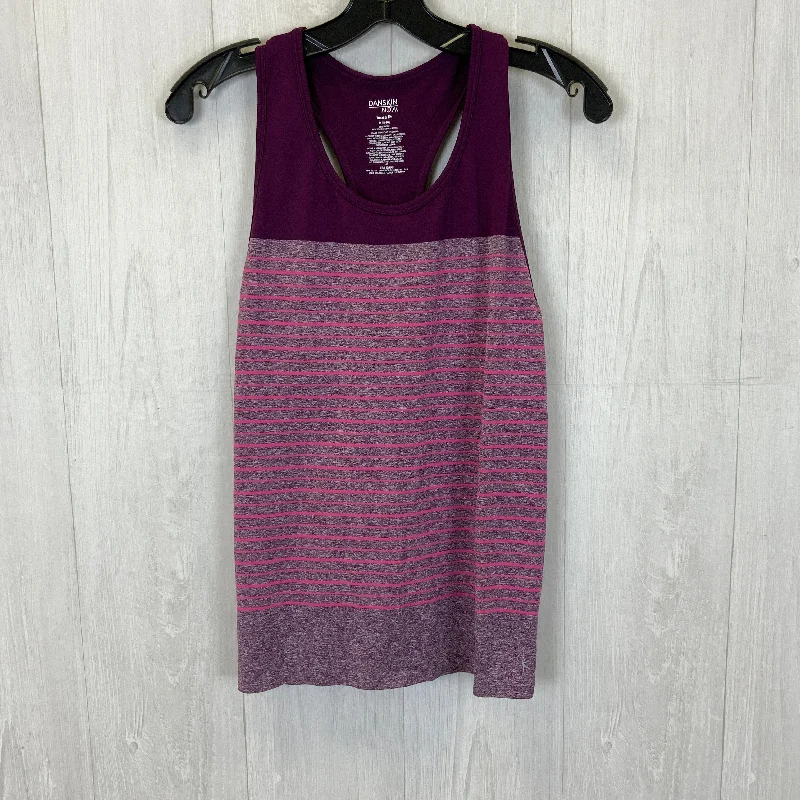 Yoga Tops for Better Posture -Purple Athletic Tank Top Danskin Now, Size M