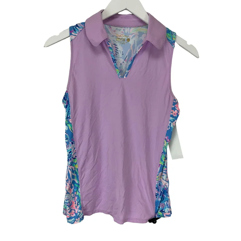 Premium Yoga Tops for Women -Purple Athletic Tank Top Lilly Pulitzer, Size Xs