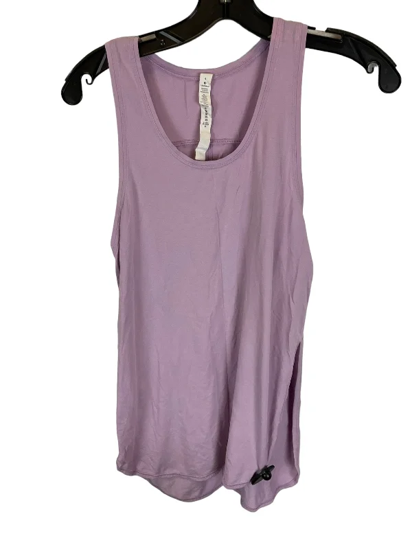 Yoga Tops for Comfort and Mobility -Purple Athletic Tank Top Lululemon, Size 4