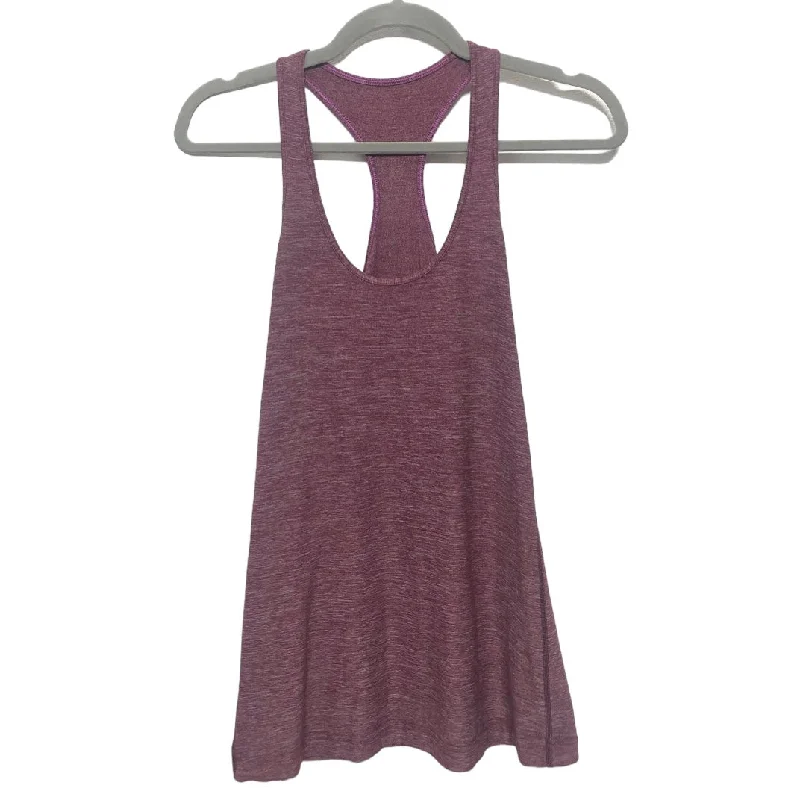 Yoga Tops with Mesh Fabric for Breathability -Purple Athletic Tank Top Lululemon, Size 6