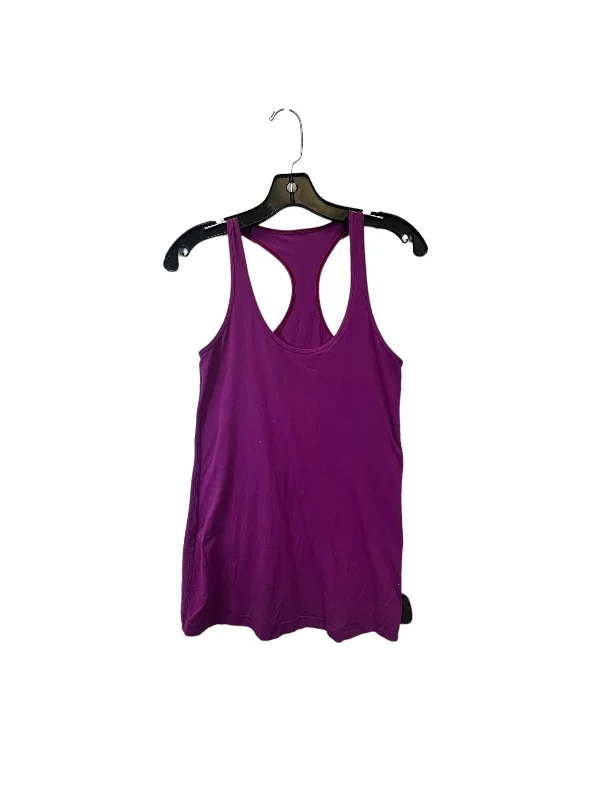 Yoga Tops with Mesh for Increased Comfort -Purple Athletic Tank Top Lululemon, Size S