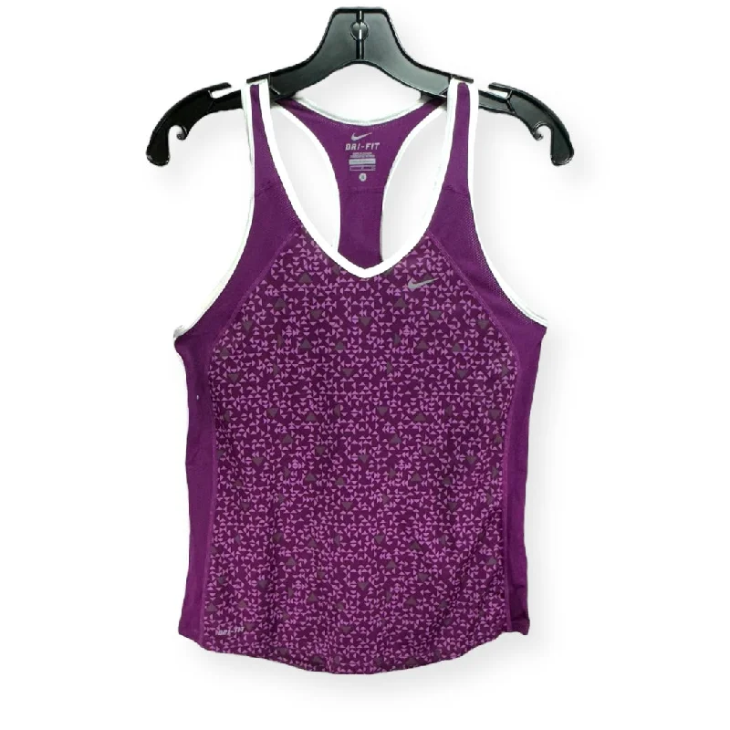 Yoga Tops for Women Who Love Yoga -Purple Athletic Tank Top Nike Apparel, Size S